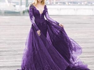 Midnight Purple Bridal Dress